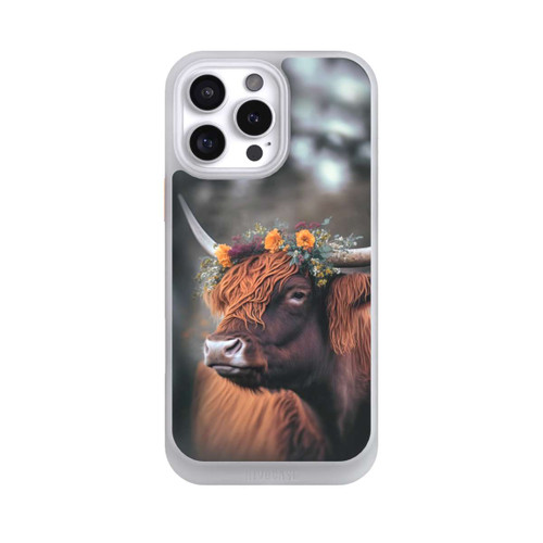 Apple iPhone 16 Pro Max NIVOcore Vache des Highlands avec des fleurs avec IA