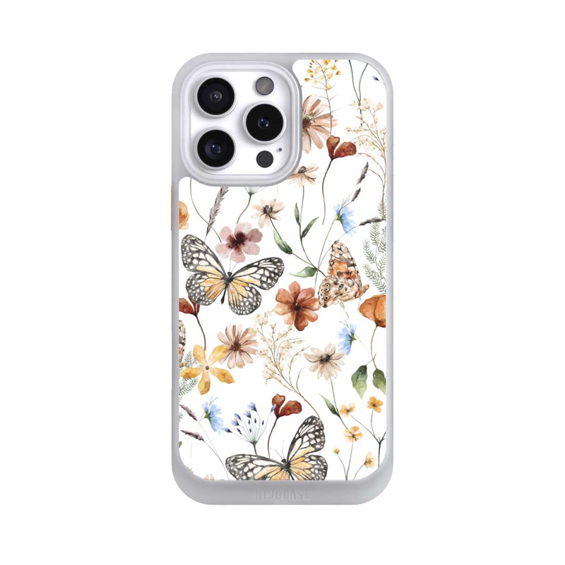 iPhone 16 Pro Max NIVOcore Wildflowers and Butterflies Pattern