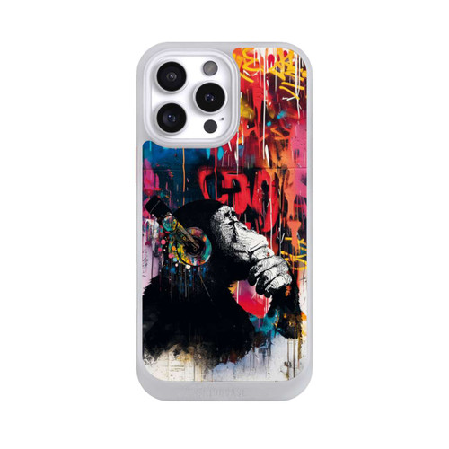 Apple iPhone 16 Pro Max NIVOcore Affe Stereo Kopfhörer Graffiti Street Art Blau