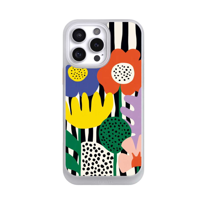 iPhone 16 Pro Max NIVOcore Flowers Striped Background