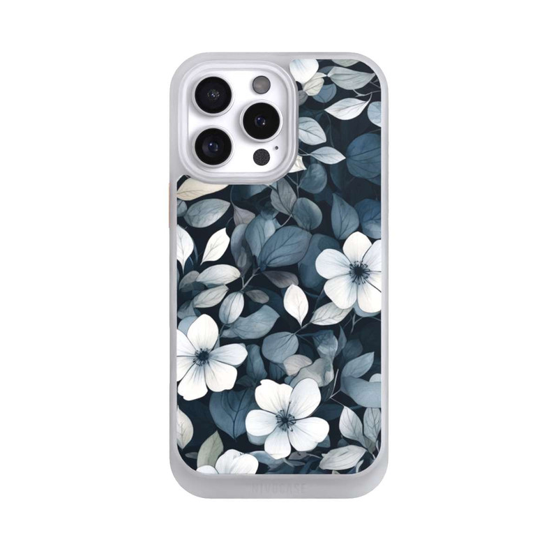 iPhone 16 Pro Max NIVOcore Blaue Negativblumen mit KI