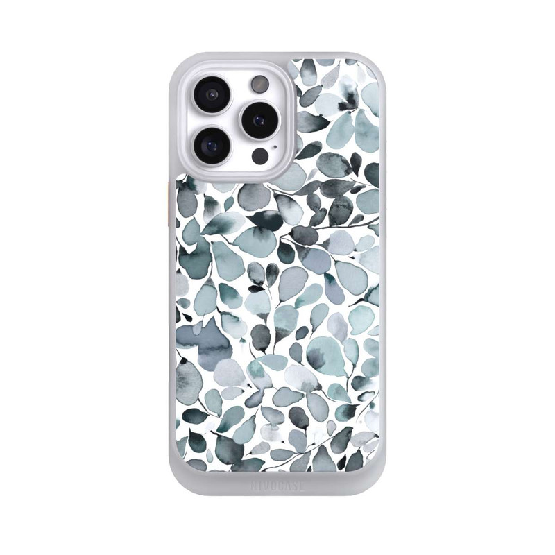 iPhone 16 Pro Max NIVOcore Eukalyptus Aquarell Blätter Grau