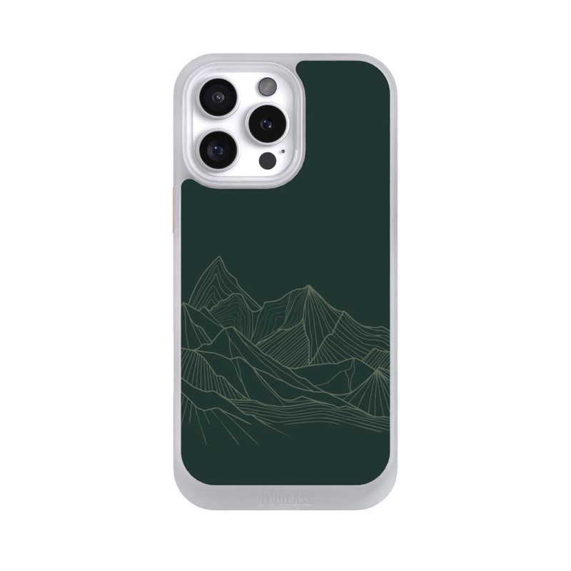 iPhone 16 Pro Max NIVOcore Berg Line Art Grün