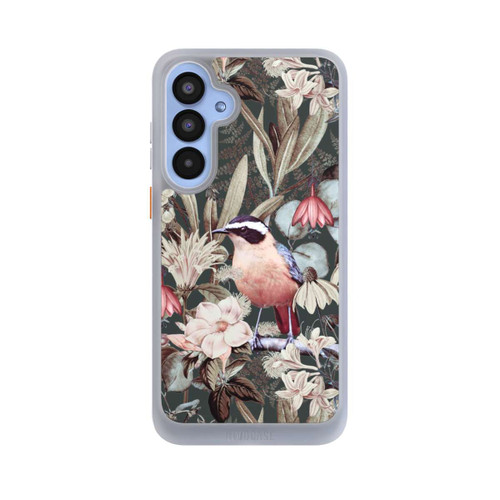 Samsung Galaxy A55 5G NIVOcore Orangefarbener Vogel im Vintage Blumenmuster