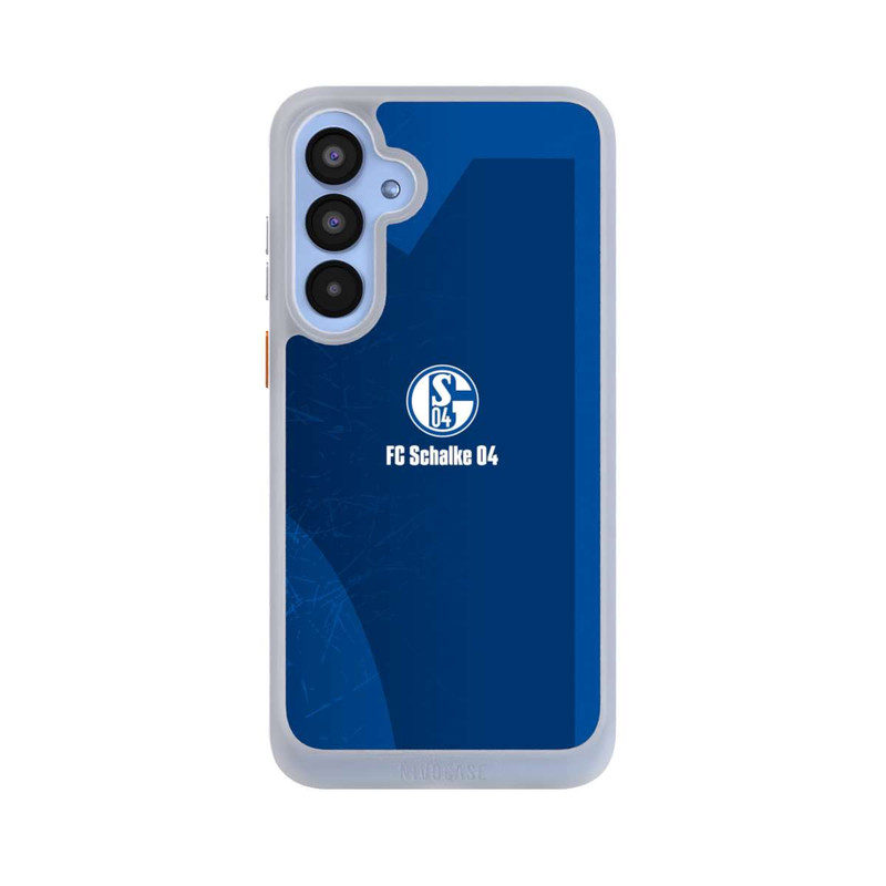 Galaxy A55 5G NIVOcore Schalke 04 Blauer Hintergrund Mit Logo