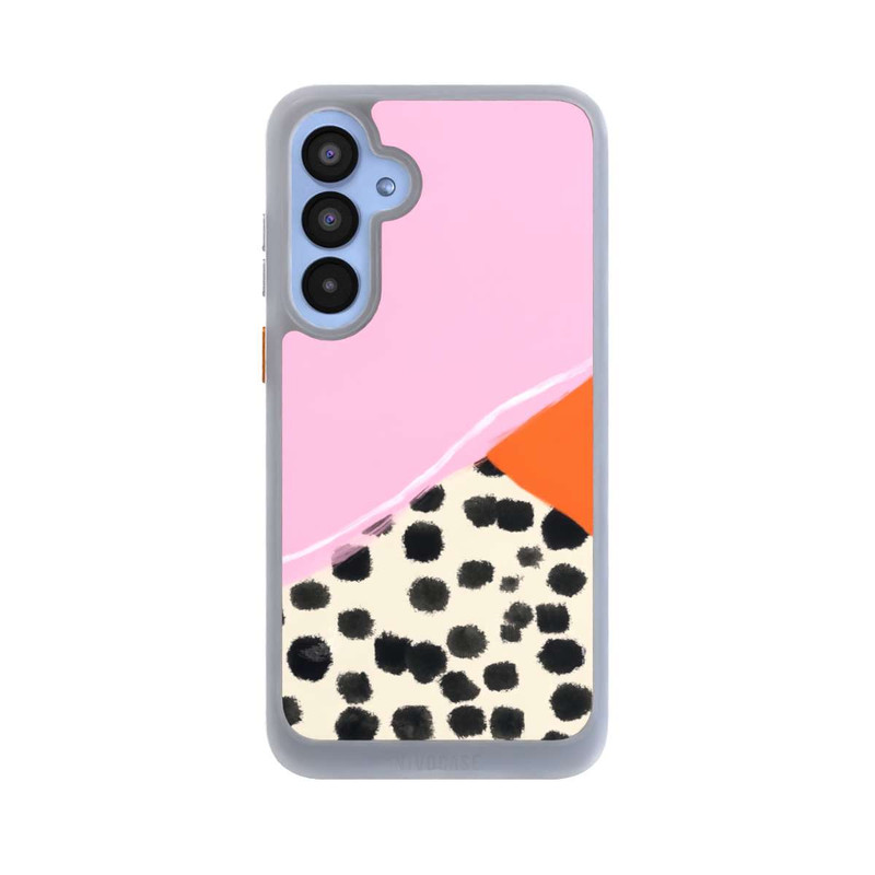 Galaxy A55 5G NIVOcore Rosa und Orange Gepunkteter Hintergrund