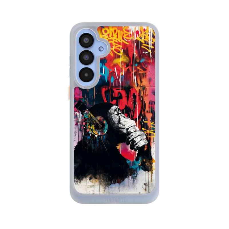 Galaxy A55 5G NIVOcore Affe Stereo Kopfhörer Graffiti Street Art Blau