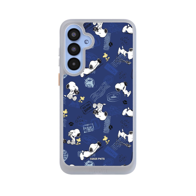 Galaxy A55 5G NIVOcore Peanuts Travel Stamps Pattern Blue