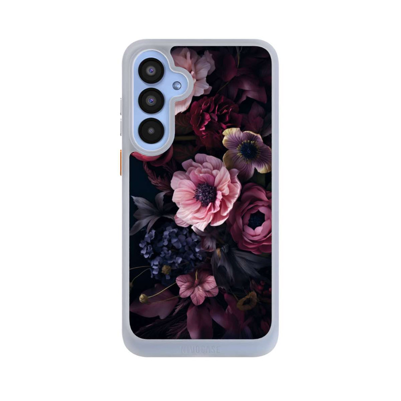 Galaxy A55 5G NIVOcore Rosa Blumenbild mit Pfingstrosen auf dunklem Hintergrund Mit KI