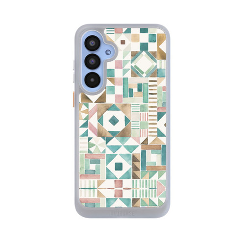 Samsung Galaxy A55 5G NIVOcore Geometric Blocks Retro Vintage Patchwork Green