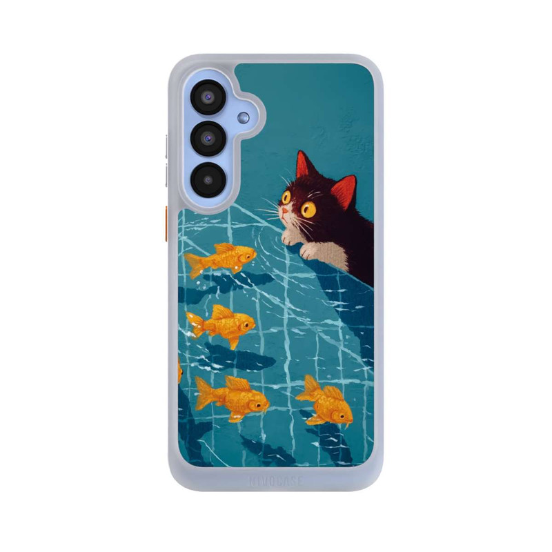 Galaxy A55 5G NIVOcore Cat in a Pool with AI