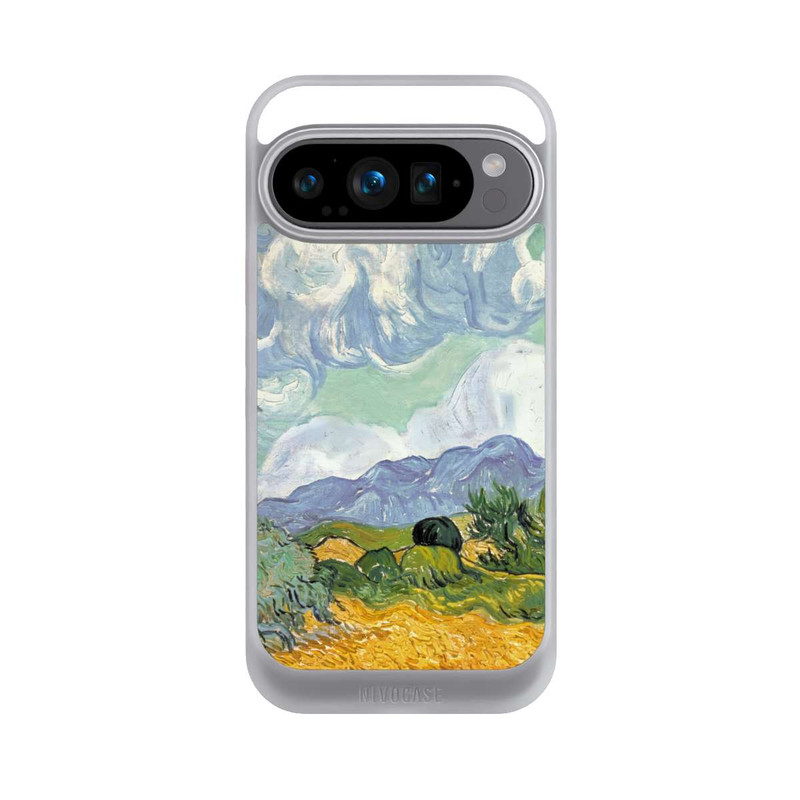 Pixel 9 Pro NIVOcore Weizenfeld mit Zypressen