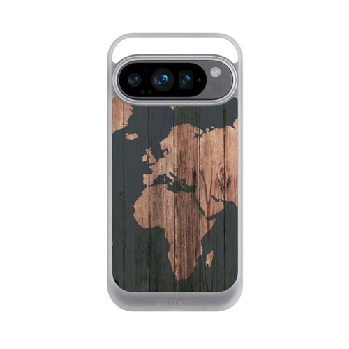 Google Pixel 9 Pro NIVOcore Wooden World Map