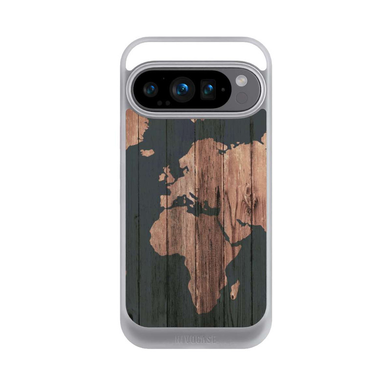 Pixel 9 Pro NIVOcore Wooden World Map