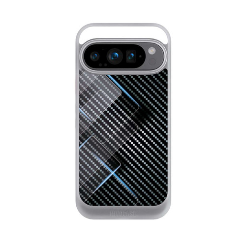 Google Pixel 9 Pro NIVOcore Blaue Linien auf Karbon