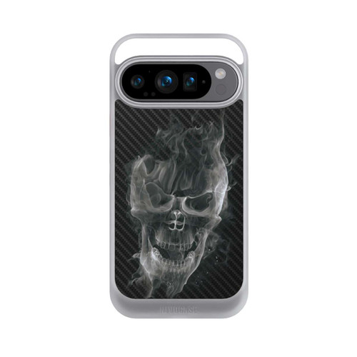 Google Pixel 9 Pro NIVOcore rauchender Totenkopf Carbon