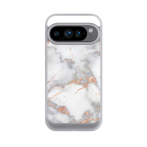 Google Pixel 9 Pro NIVOcore Marbre Blanc et Doré