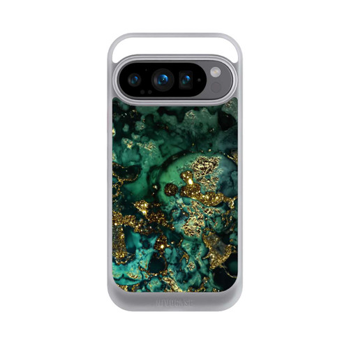 Google Pixel 9 Pro NIVOcore Cyan Glitzer Marmorlook
