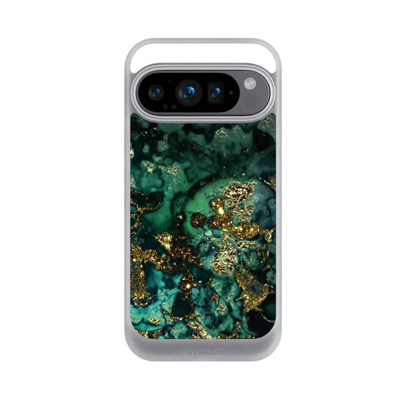 Pixel 9 Pro NIVOcore Cyan Glitzer Marmorlook