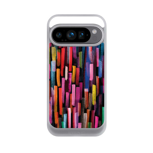 Google Pixel 9 Pro NIVOcore Coups De Pinceaux Colorés Noir