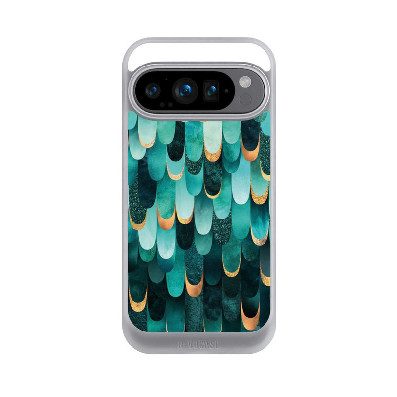 Pixel 9 Pro NIVOcore Gefiedert Türkis Golddruck