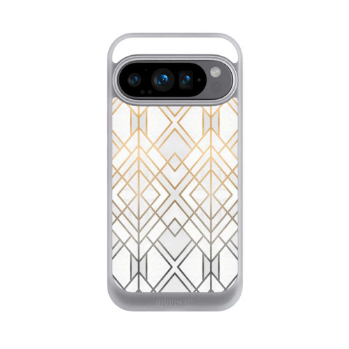 Google Pixel 9 Pro NIVOcore Gold und Grauer Geo Golddruck