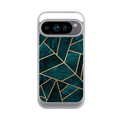 Google Pixel 9 Pro NIVOcore Tief Blaugrün Stein Gold Druck