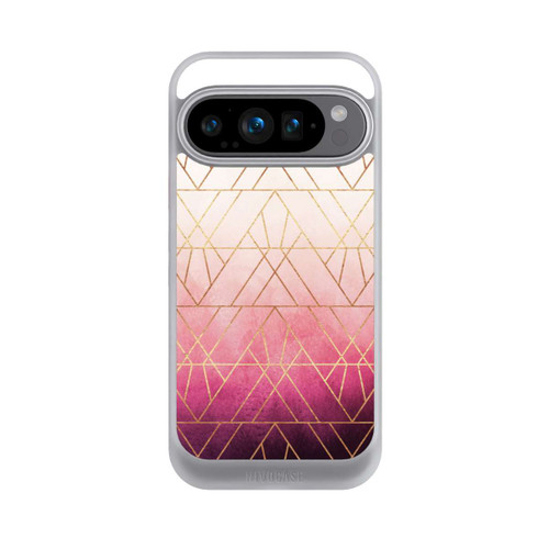 Google Pixel 9 Pro NIVOcore Pink Ombre Dreiecke Golddruck