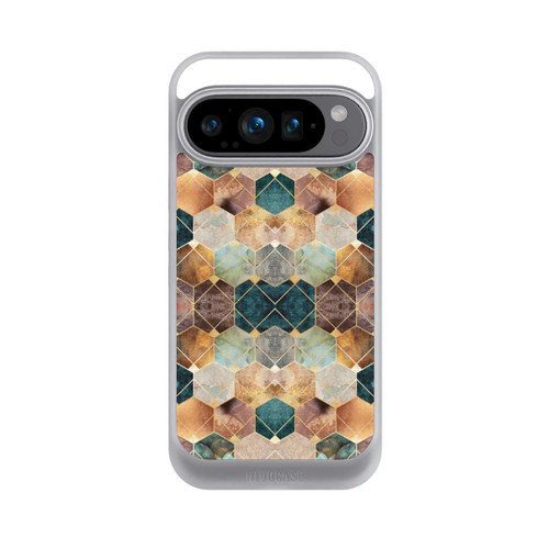 Google Pixel 9 Pro NIVOcore Naturfarbene Sechsecke und Diamanten