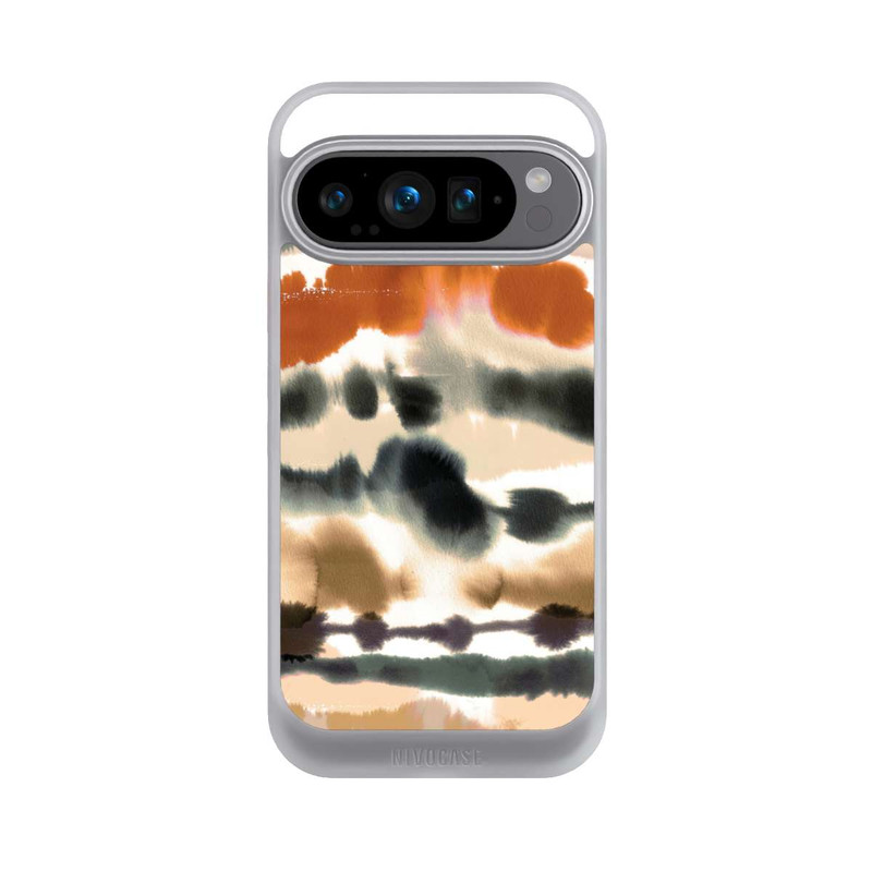 Pixel 9 Pro NIVOcore Soft Nautical Watercolor Lines Orange