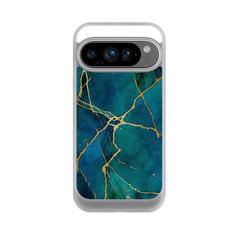 Pixel 9 Pro NIVOcore Mineral glamour blue gold look