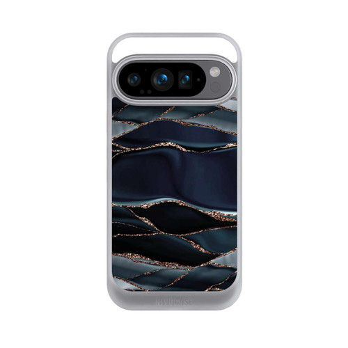 Google Pixel 9 Pro NIVOcore Rayures Gris Foncé Look Doré