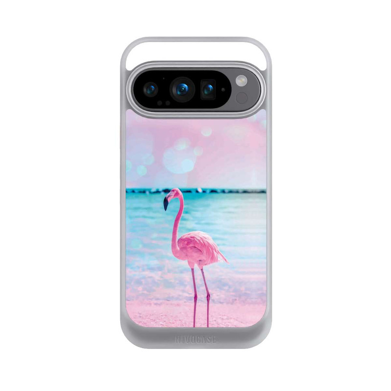 Pixel 9 Pro NIVOcore Rosa Flamingo am Meer