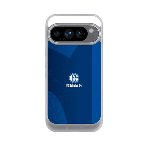 Google Pixel 9 Pro NIVOcore Schalke 04 Blauer Hintergrund Mit Logo