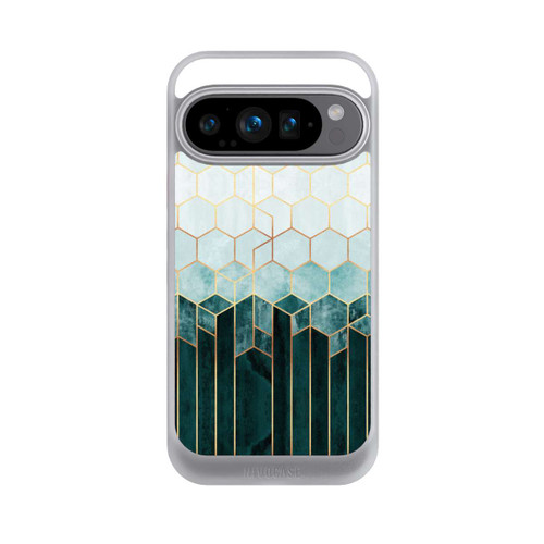 Google Pixel 9 Pro NIVOcore Blaugrüne Sechsecke