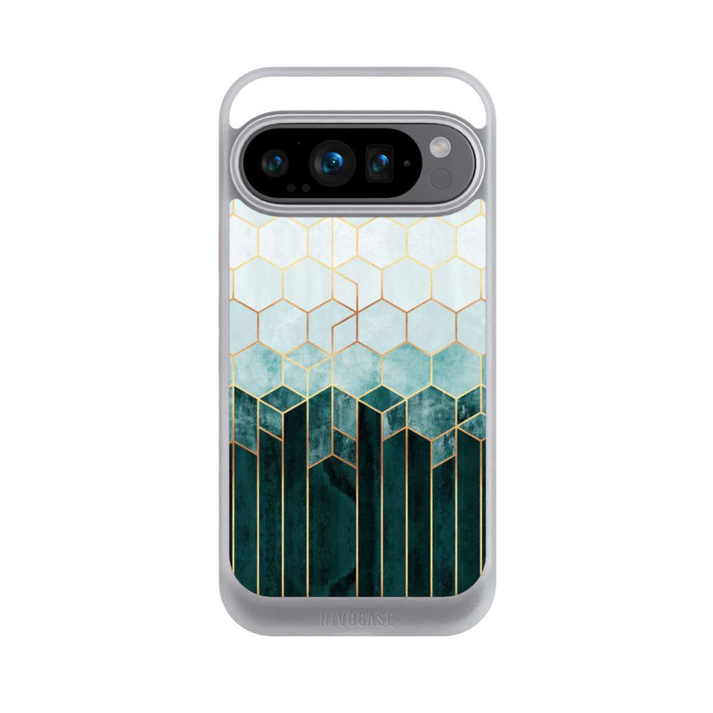Pixel 9 Pro NIVOcore Blaugrüne Sechsecke