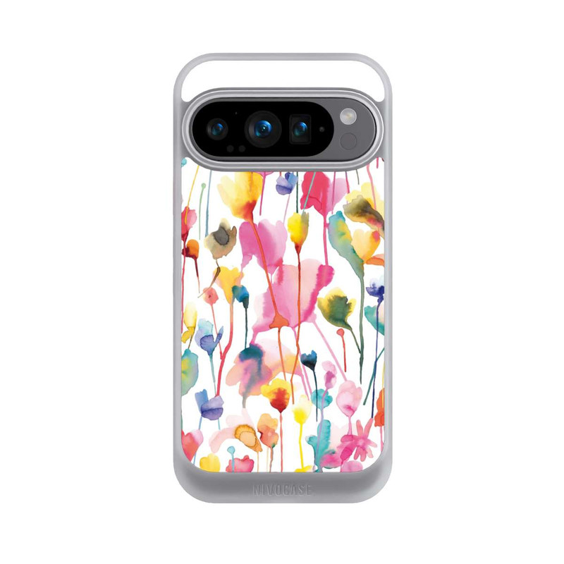 Pixel 9 Pro NIVOcore Aquarell Wildblumen bunt