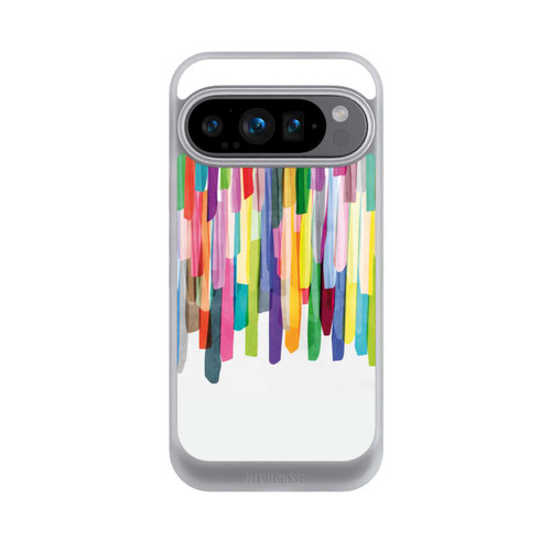 Google Pixel 9 Pro NIVOcore Rayures colorées fond blanc