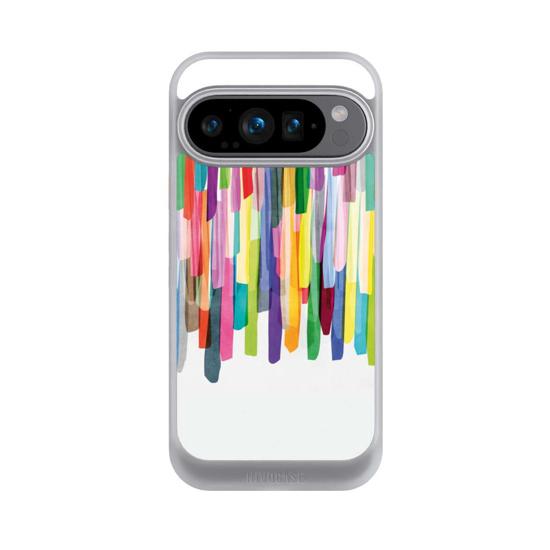 Pixel 9 Pro NIVOcore Colorful Stripes White Background