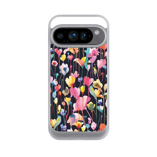 Google Pixel 9 Pro NIVOcore Fleurs sauvages Noir