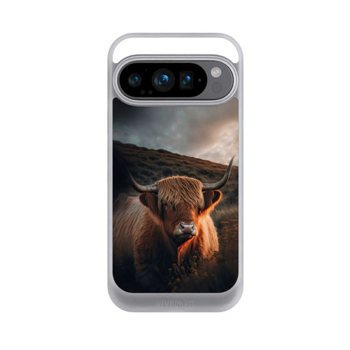 Google Pixel 9 Pro NIVOcore Vache Highland avec de grandes cornes avec IA