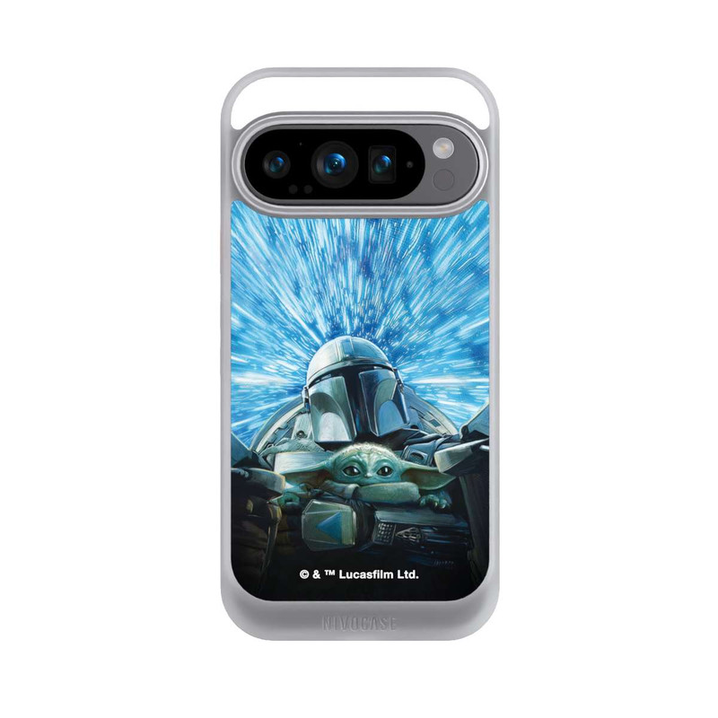 Pixel 9 Pro NIVOcore Grogu und Mando fliegen blau