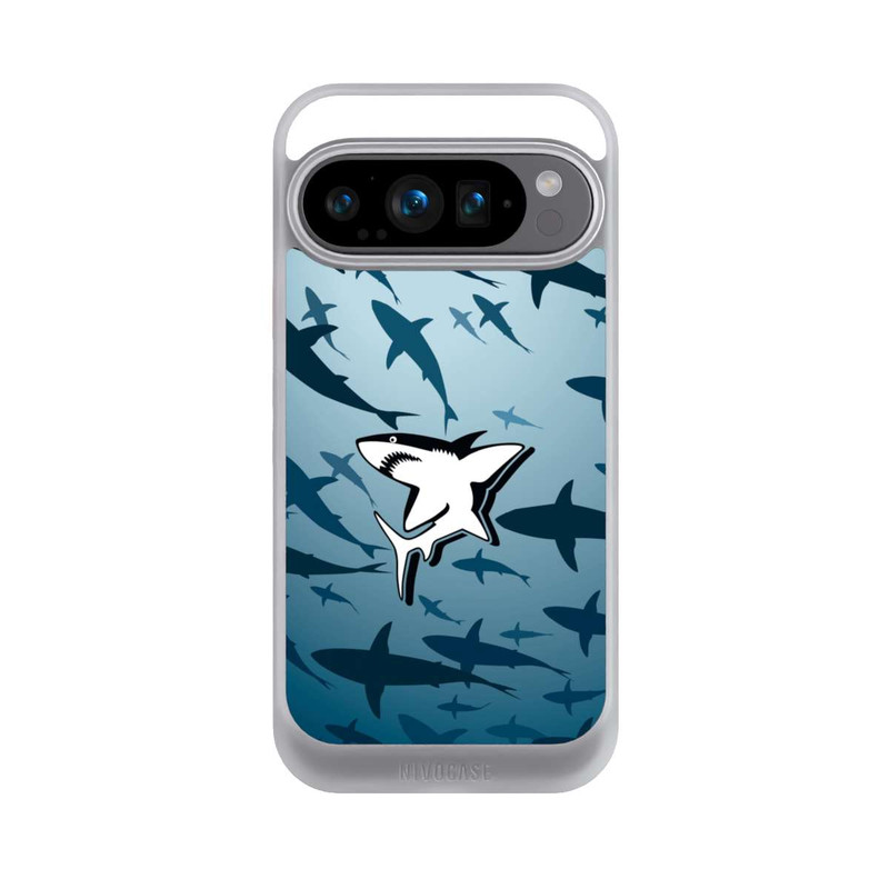 Pixel 9 Pro NIVOcore Haie Muster Blau