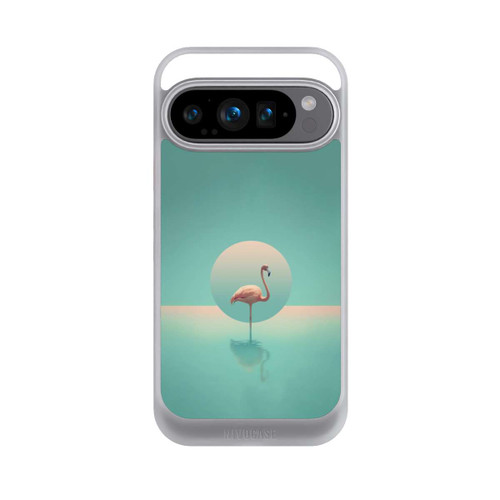 Google Pixel 9 Pro NIVOcore Flamant dans la piscine