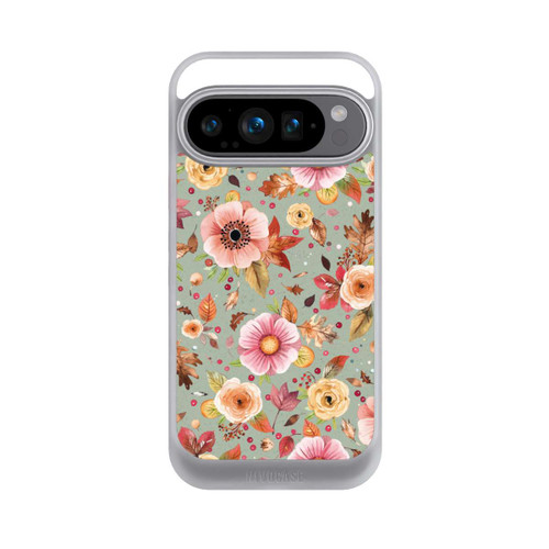 Google Pixel 9 Pro NIVOcore Fleurs d'automne Vert tendre