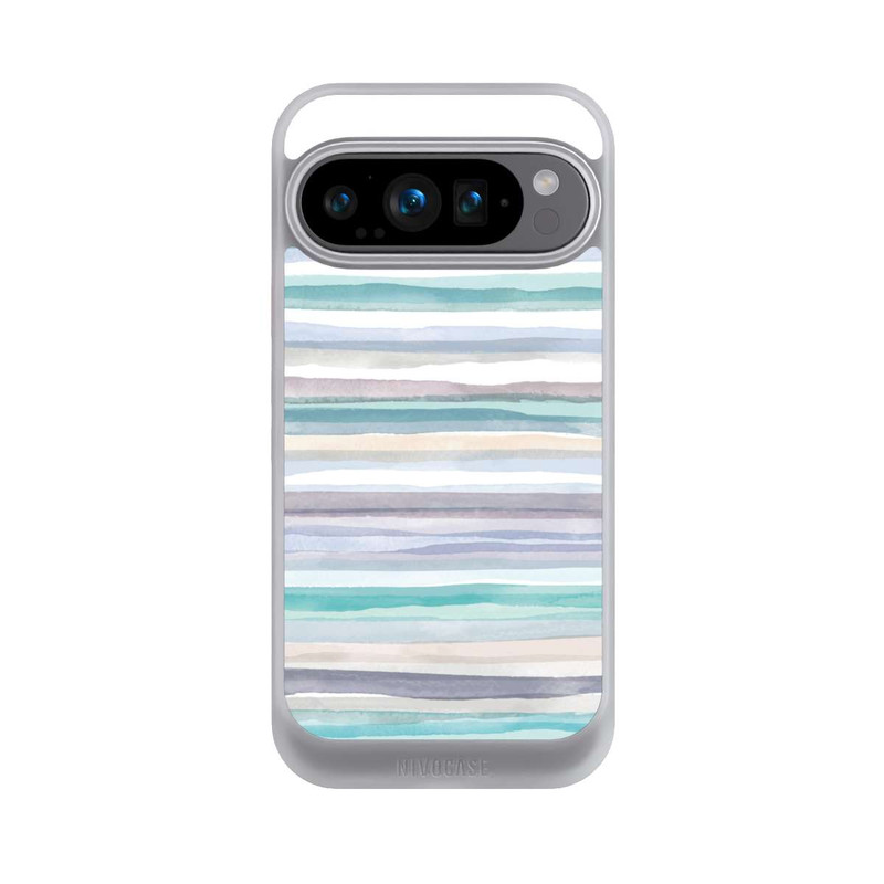 Pixel 9 Pro NIVOcore Pastellfarbene Streifen Blau