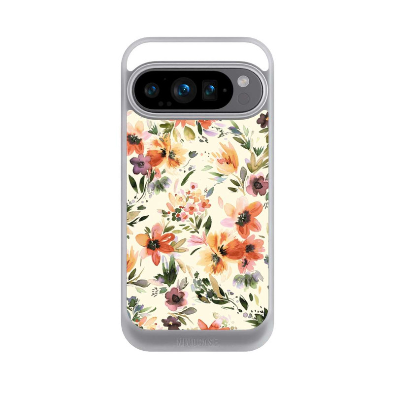 Pixel 9 Pro NIVOcore Summer Artistic Flowers Ivory