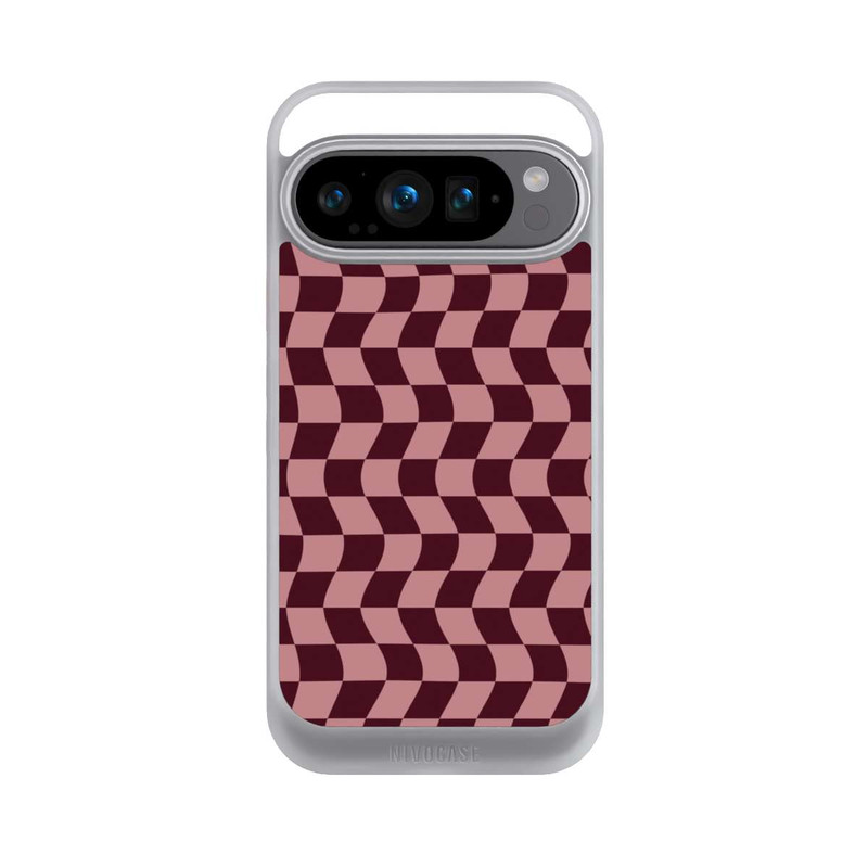 Pixel 9 Pro NIVOcore Schachbrett Rot-Rosa