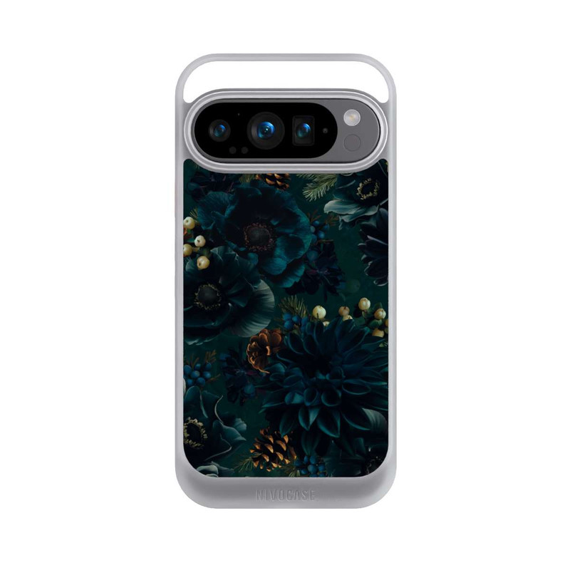 Pixel 9 Pro NIVOcore Blumenmuster Grün und Blau