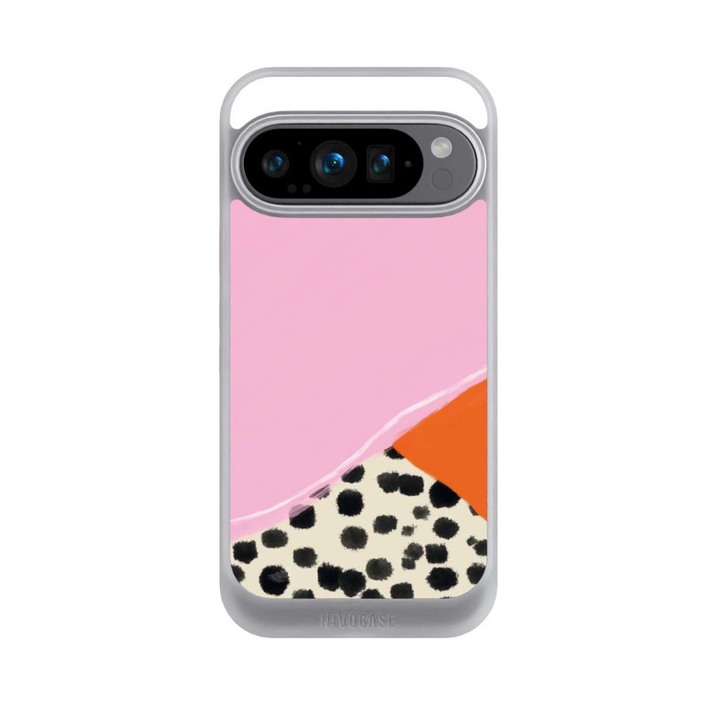 Pixel 9 Pro NIVOcore Pink and Orange Modern Art with Dots